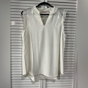 Soft Surroundings Cream Sleeveless Blouse